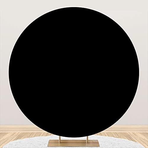Kloroplastidna okrugla pozadina, čista crna kružna pozadina, 6,56ft bešavne ivice elastične