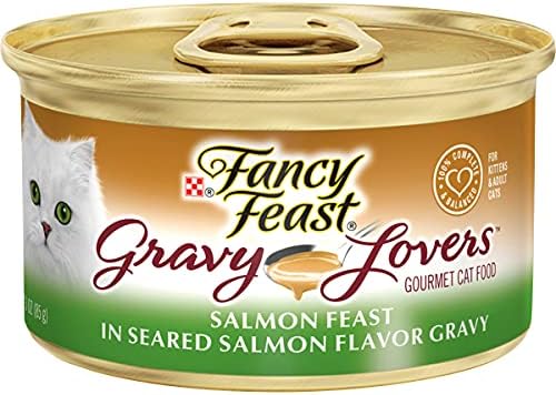 Purina Fancy Freags Gravey Wet Cat Food, Gravey ljubitelji losos blagdan u škrgenom salmonskom okusom grabima