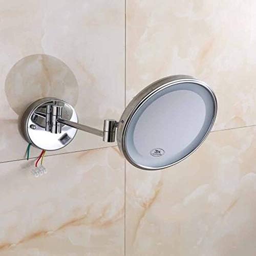Zshyp ogledalo za šminkanje sa svetlima, Vanit ogledalo za kupatilo uvećanje 360 rotirajuća