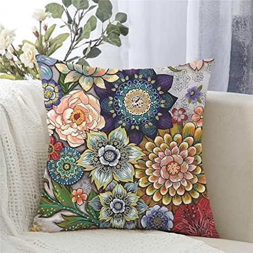 Asuexpect Boho cvjetni jastuk za bacanje na poklopci 2 šarenog boemskog cvjetnog ukrasnog jastuka