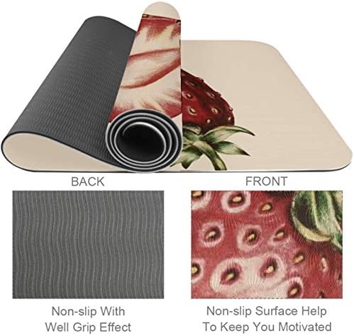 Siebzeh Fruit akvarel Style Premium Thick Yoga Mat Eco Friendly Rubber Health & amp; fitnes Non