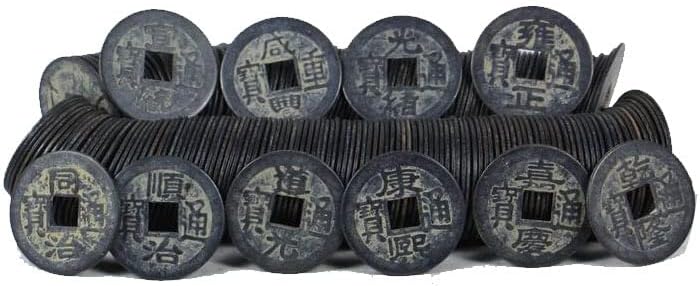 Qiankao 仿古 2.3cm2.7cm 铜 钱 币 黑色 五 帝 钱 十 帝 做 旧 铜 钱 币
