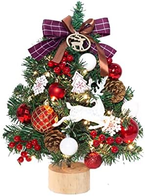 Aethegh Artificial Mini božićno drvce, 18 inčni stolni božićni drvci mini božićno drvce sa