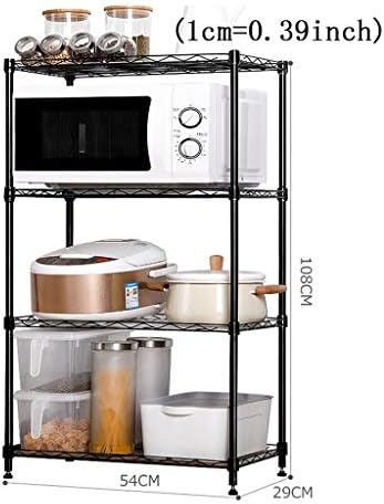 Tomyeus multifunkcijska kuhinjska polica za skladištenje, 4 sloja metalna mikrovalna pećnica,