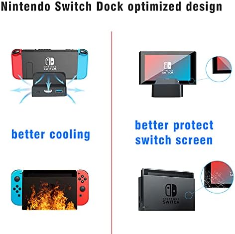 Switch Dock za Nintendo Switch / Switch OLED, PURBHE Portable Switch priključna stanica zamjena za