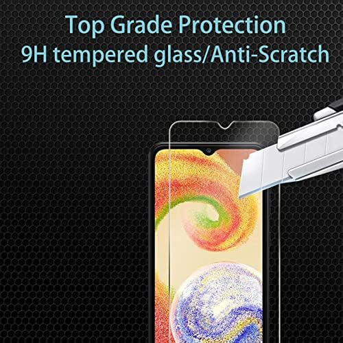 CHRINECY [3+2] Zaštita ekrana od 3 paketa za Samsung Galaxy A04 sa 2 paketa štitnika za sočiva kamere, kaljeno