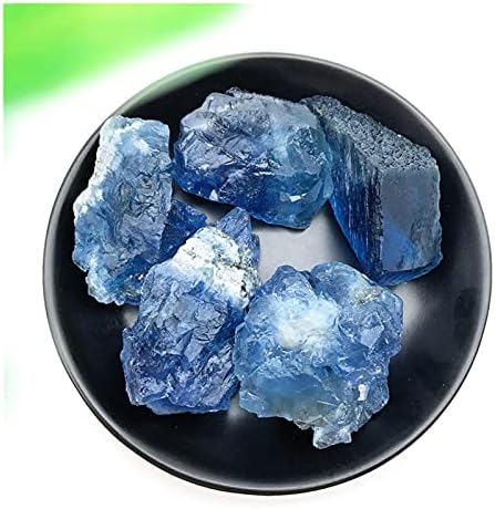 Laaalid XN216 1pc Natural Blue Fluorit Kvarcni kristalni sirovi kamen Grubi Reiki Izlječenje Kućni