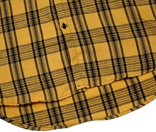 XXBR plaćene majice za muške, dugulja s dugim rukavima na dugme za oblikovanje na vrhu LATTICE Slim Fit