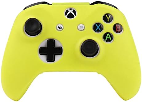 ROTOMOON Xbox One čisto žute silikonske kože kontrolera sa 8 držača za palac, zaštitni poklopac kontrolera