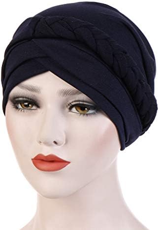 Bddviqnn pokrivala za glavu kapa kapa za žene, Žene kapa od čvrste pletenice muslimanska kapa od raka Turban