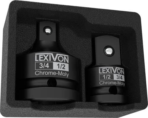 LEXIVON 1/2 & amp; 3/4 Impact Socket Adapter, 2-Komad Set | 1/2 ~ 3/4 reduktor i pojačivač hrom-Moly Steel = potpuno