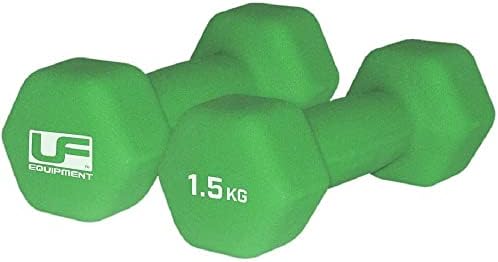 Urbani fitnes neopren pokriven Heksadecimalnim bučicama fitnes zelena 2 x 1,5 kg