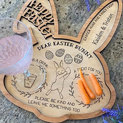 Npkgvia Rabbit Carrot Snack ladica Uskršnja ukras traka za ukrašavanje Sretan Uskršnji nosač za pečenje