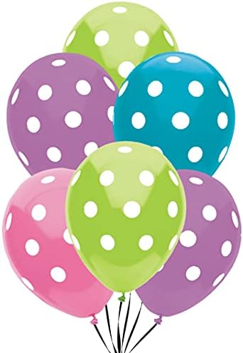 Baloni PMU Polka Dot - Višebojni mali baloni za rođendane, venčanja, božićne, za Noć vještica, tuš za bebe,