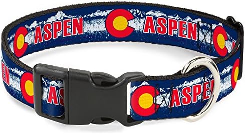 Kopča-Down Plastic Clip okovratnik-Colorado ASPEN zastavu / Snowy Mountains Weathered Plava / Bijela/crvena/Yellows