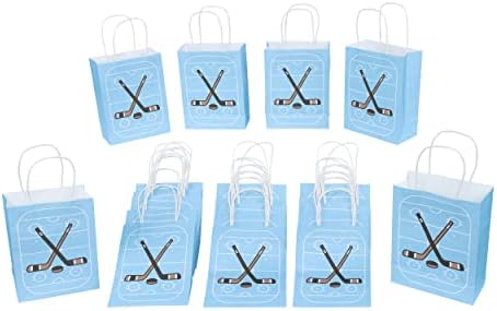 7penn papirnate poklon vrećice - 24 plave hokej tematske rođendane dobre torbe s ručkom - za