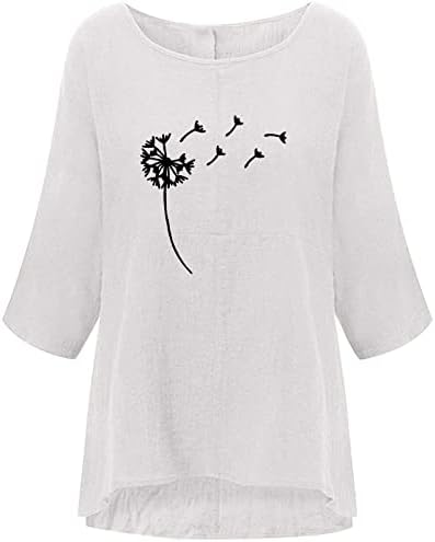 Košulja za blubuse za damu Ljetna jesen odjeća 3/4 rukava grafički grafički bluza 1b 1b