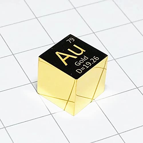 Magerial polirana Zlatna kocka oko 19.3 g za ogledalo za prikupljanje elemenata završeno Au 99.99% visoke