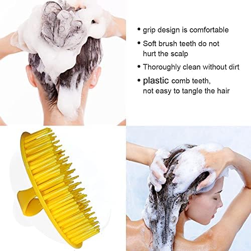 GOUCCPU Širčica za kosu peruti četka za čišćenje tuš vlasišta šampon četkica masažer masažer vlasište