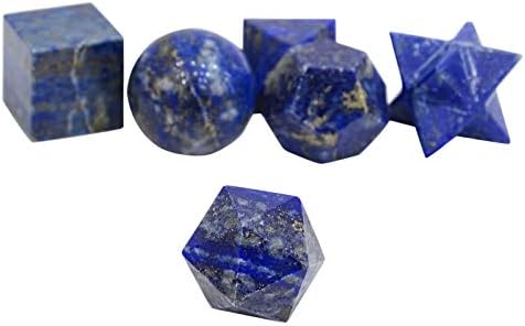Harmonizirajte Lapis Lazuli Stone 7 komada Sacred Geometry setovi reiki ljekovitog kristalnog