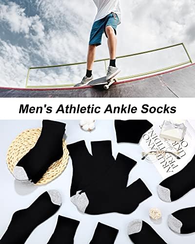 32 para muških pamučnih čarapa Bulk 9-12 atletske čarape za gležnjeve debele čarape za jastuke za