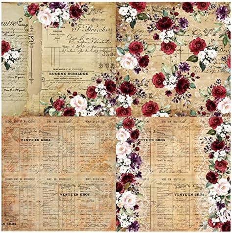 24 listova 6 x6 vintage ruže čipke papir skepbooking uzor na papiru ručno izrađene obrtni papir