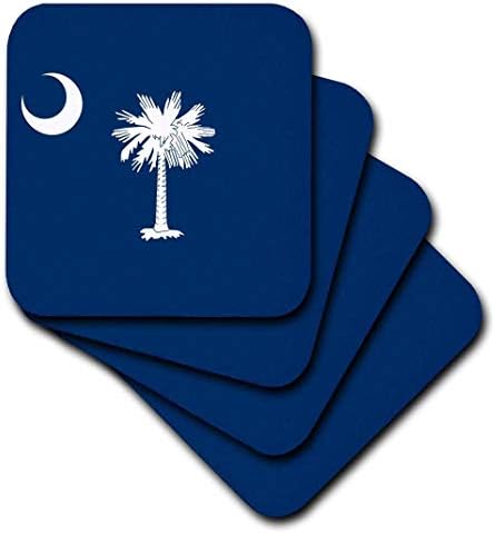 3Droza Južna Karolina SC - Američki Američka Sjedinjene Države SAD Bijelo Palmetto Tree Indigo Plava