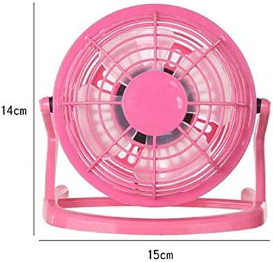 SBSNH 4 inča Plastična ventilator Ljeto Mali USB Mini ventilatorska uredska radna površina ružičasta