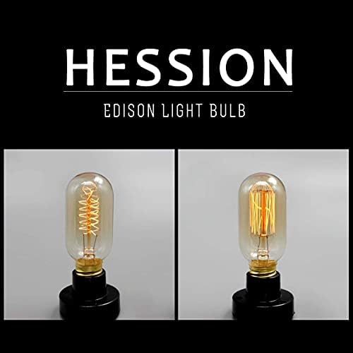 HESSION Vintage Edison sijalice, 6-Paket40w sijalica u obliku slova T, spiralne Tugsten sijalice sa filamentom,