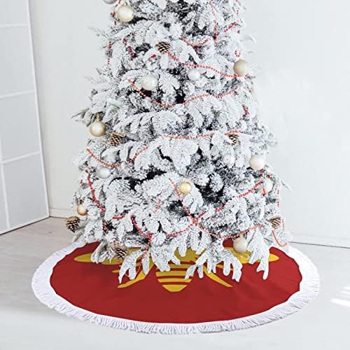 Spremite božićnu suknju od pčela Xmas Tree Mat Tassel ukrasi za ukrase za odmor 30/36/48 inča