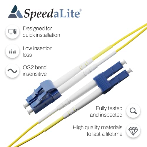SpeedAlit 50-pakovanje - 2M UNC LC do LC vlakna za patch kabel Single Mode 9/125 DX LC-LC, dupleks,