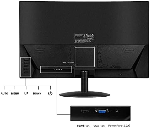 Kenowa 21.5 inčni Monitor, fhd 1080p 75Hz računarski Monitor, HDMI VGA Port, VESA 75 x 75 mm, 1000: 1 kontrastni