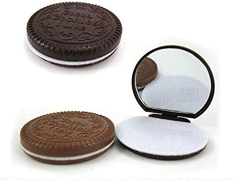 Xtyzil ogledalo za šminkanje ZQ džepni alat za šminkanje ogledalo Mini tamno smeđe slatka čokolada