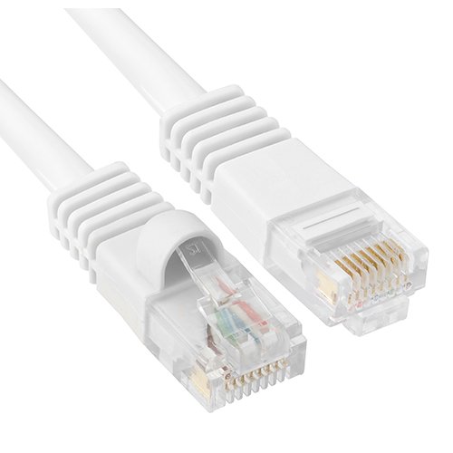 CAT5E RJ45 zakrpa Ethernet LAN mrežni kabel - 1,5 ft bijela boja