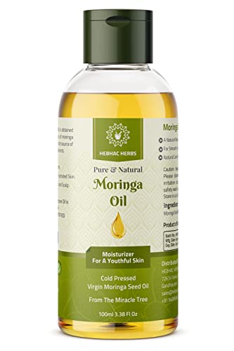 Hebhac Herbsa Moringa naftna premium, hladno prešana moringa ulje 100ml za lice kože | Napravljeno