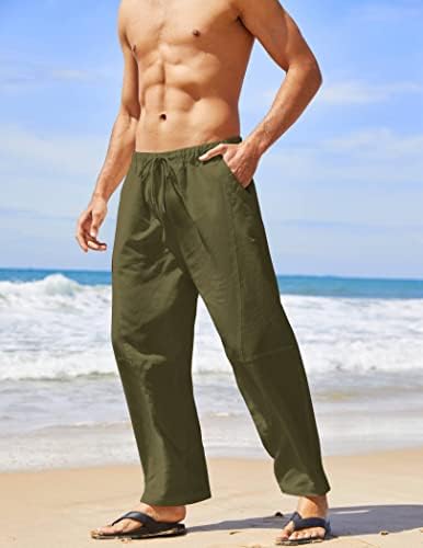 Coofandy muške pamučne posteljine harem hlače casual labavi hipi yoga pantalone na plaži