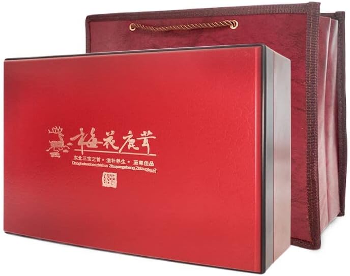 Sjeveroistočni specijalitet Deer Antler kriške poklon kutija High-End poklon kutija Jedna od tri blaga sjeveroistočne kineske poklopce crvenih pudera kriške voštane kutije