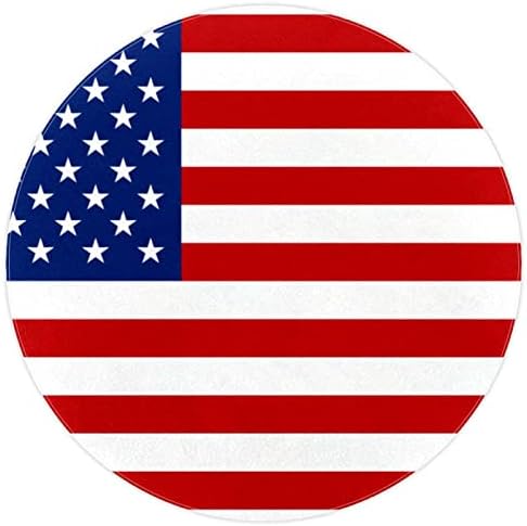 LLNSUPPLY okrugla prostirka za igru za djecu američka zastava SAD rasadnik prostirka za prostirku