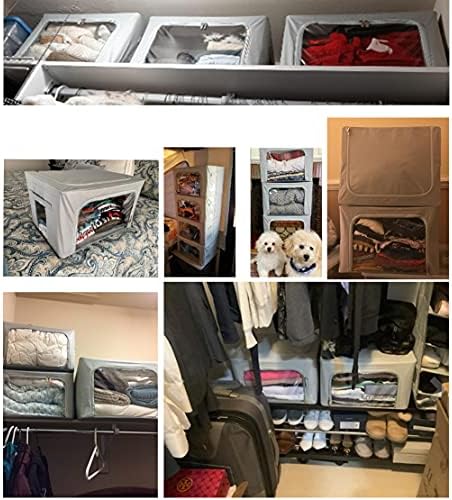 Odjeća za skladištenje poklopca Sklopivi organizator, čvrste ručke s metalnim okvirom za polica za posteljinu