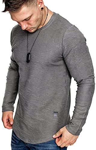 Muški mišićni trener majica Bodybuilding Modne uredbene košulje Dugi rukav Hipster Hip Hop Tee Top
