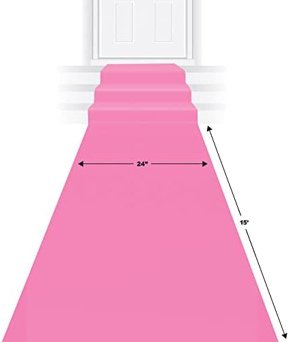 , 6 komada ružičasti trkači tepiha, 24 x 15 '