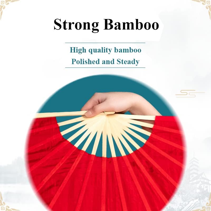 Prikupina 1 par ručno izrađeni svileni trbušni plesni protok ventilatori 1,2m trbušni ples početnici bambus