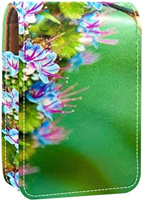 Mini ruž za usne sa ogledalom za torbicu, Kolibri sa plavim cvećem prenosiva organizacija držača