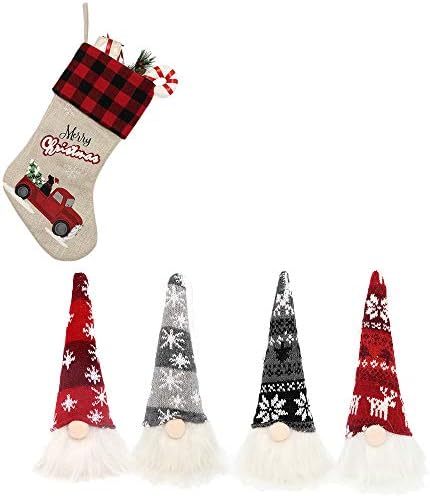 Xamshor Božićni gnomi sa svjetlosnim i božićnim čarapama