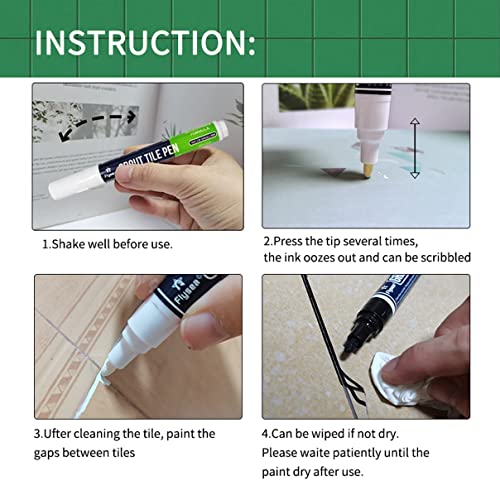 5 komada Grout olovka za gumat Tile restaurator olovka bijela obnavljajuća marker za popravak i
