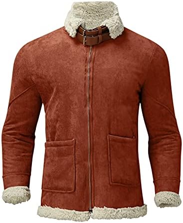 Muška zimska jakna za teretna jakna Vintage Sunn-down Okrug Solidacija kože od kože obložene zadebljano vojni