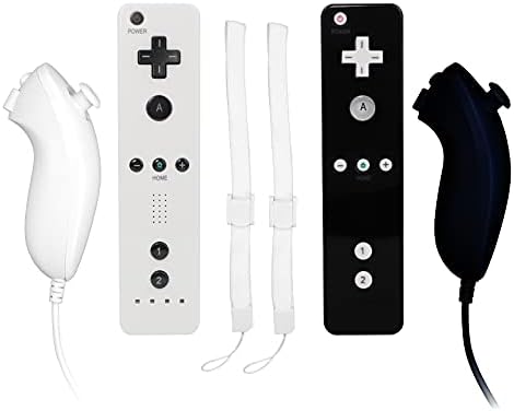 Daljinski upravljač za Wii Nintendo, Vinklan Wii Remote i Nunchuck kontrolere sa silikonskim futrolom za Wii