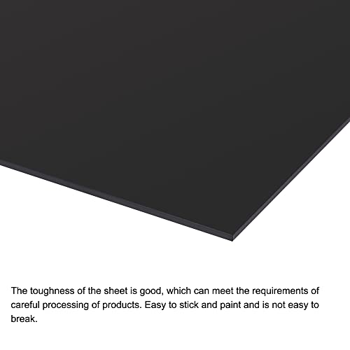 MECCANIXITY Crni ABS plastični Lim 10x8x0. 08inch za građevinski Model, DIY zanati, Panel
