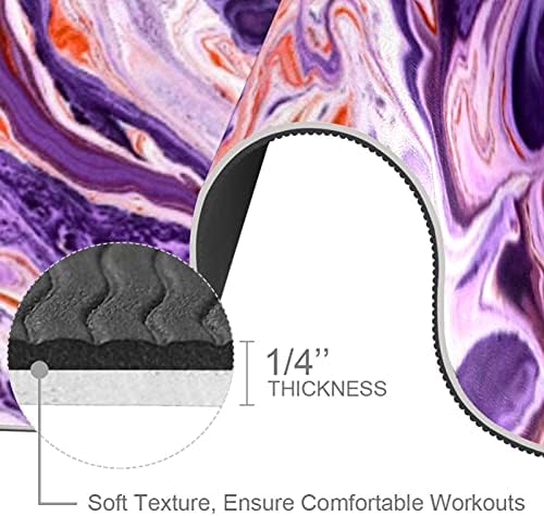 Siebzeh Abstract Purple Aquarel Painting Premium Thick Yoga Mat Eco Friendly gumeni Health & amp;