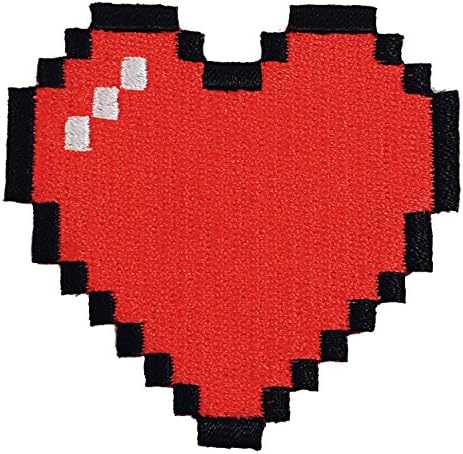 8-bitno srce za video igre vezeno gvožđe na patch aplikaciji